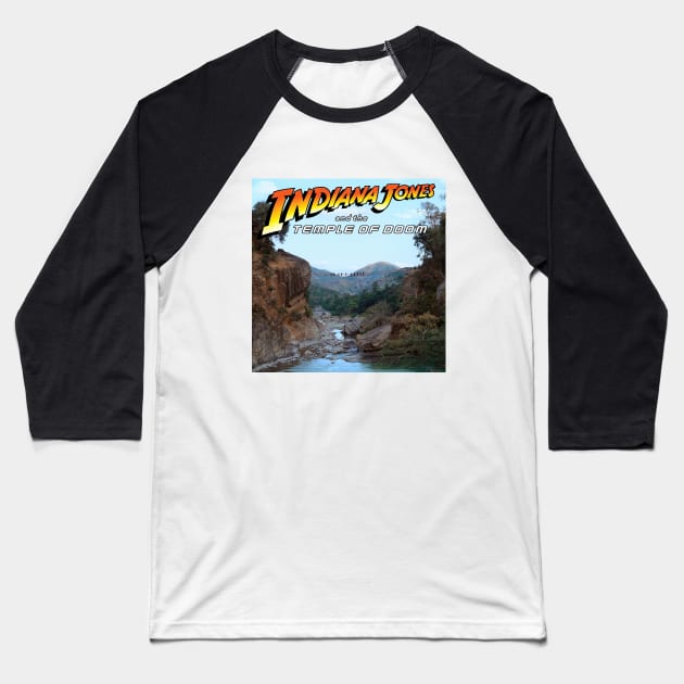 Temple Of Doom - The bridge Baseball T-Shirt by Buff Geeks Art